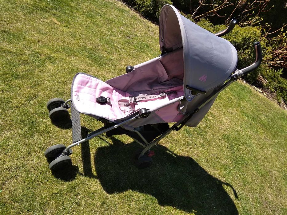 wózek spacerowy parasolka maclaren quest pink spacerówka różowo szary