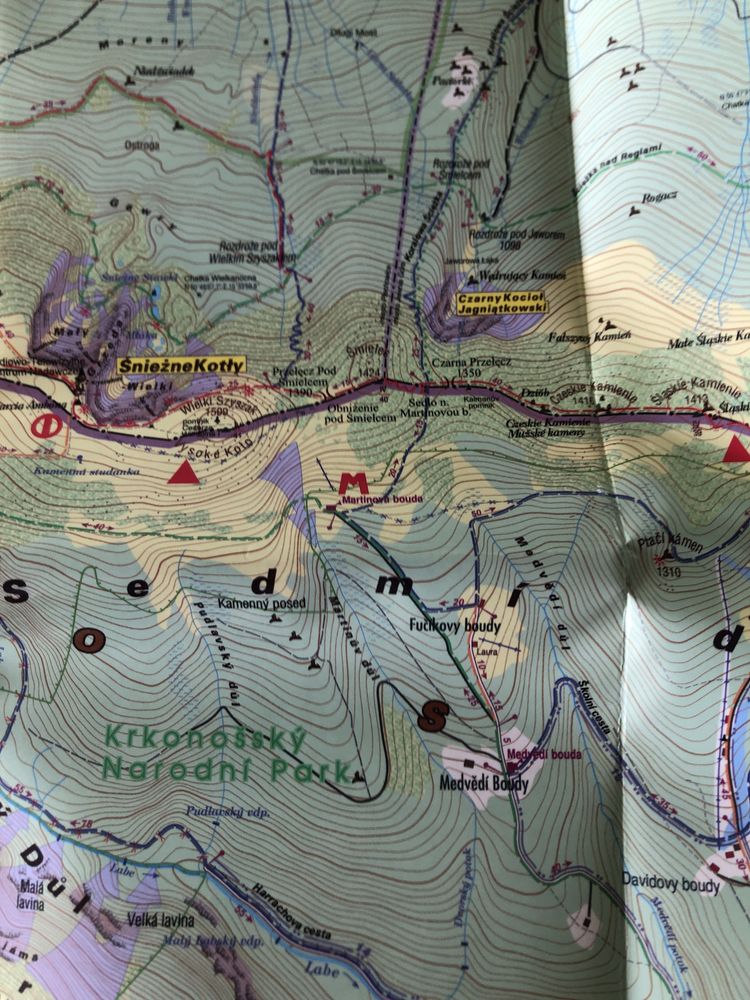 Piechowice Upice Mapa turystyczna Karkonosze laminowana 1:25 000