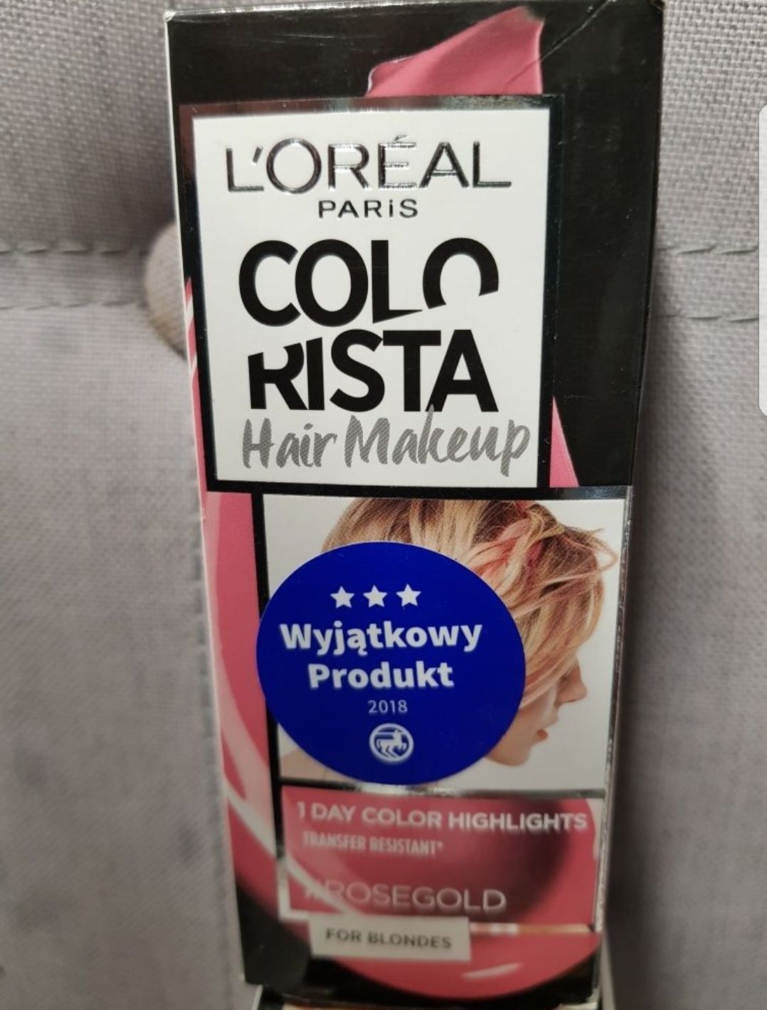 Różowa farba do włosów zmywalna Loreal 2szt.