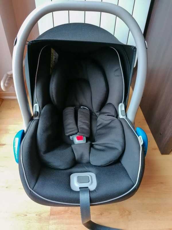 Czarny fotelik samochodowy niemowlęcy nosidełko Avionaut Kite+ 0-13 kg