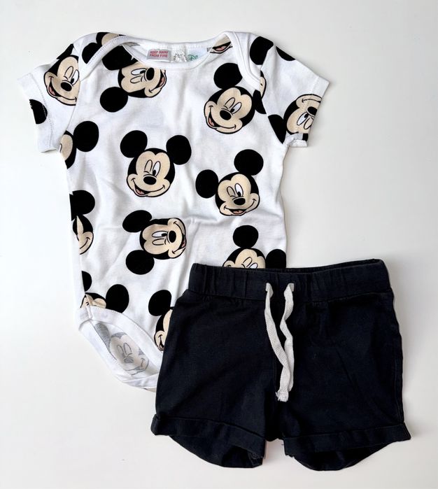 Mickey + H&M Spodenki Body 80