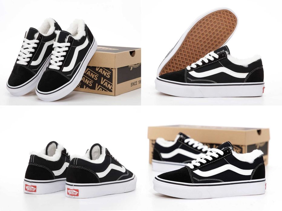 Кеды Vans Old Skool Winter Black White 36-45 Мех! Новинка Зимы 2025!