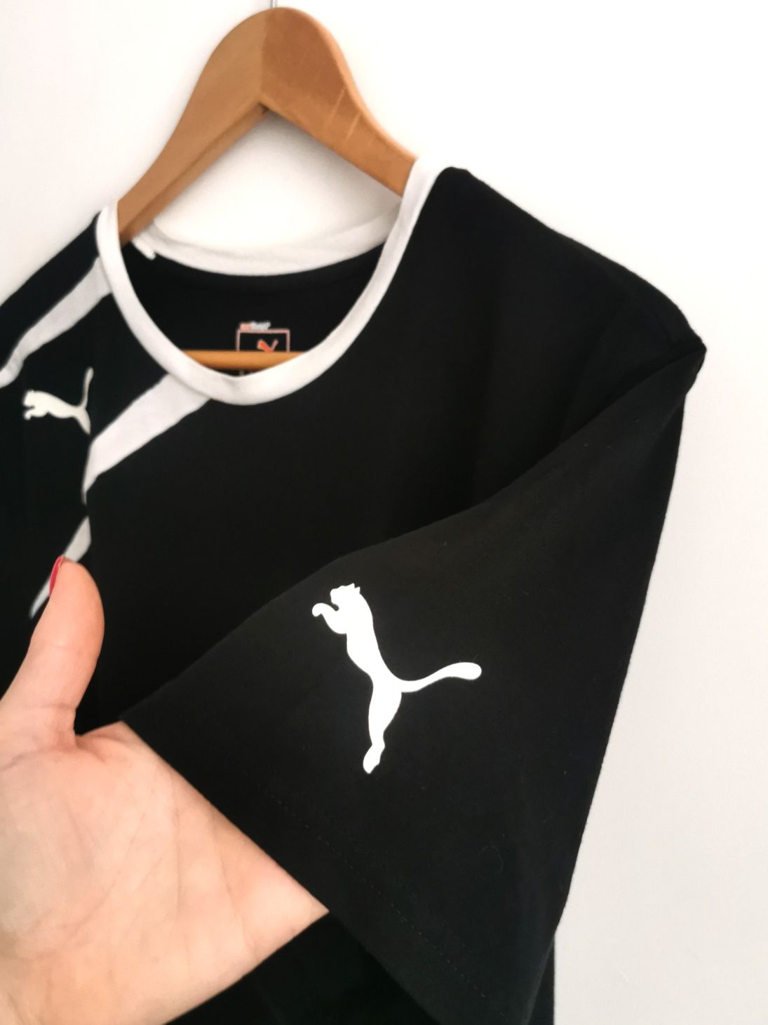 Puma t-shirt koszulka sportowa krótki rękaw męska logowana M