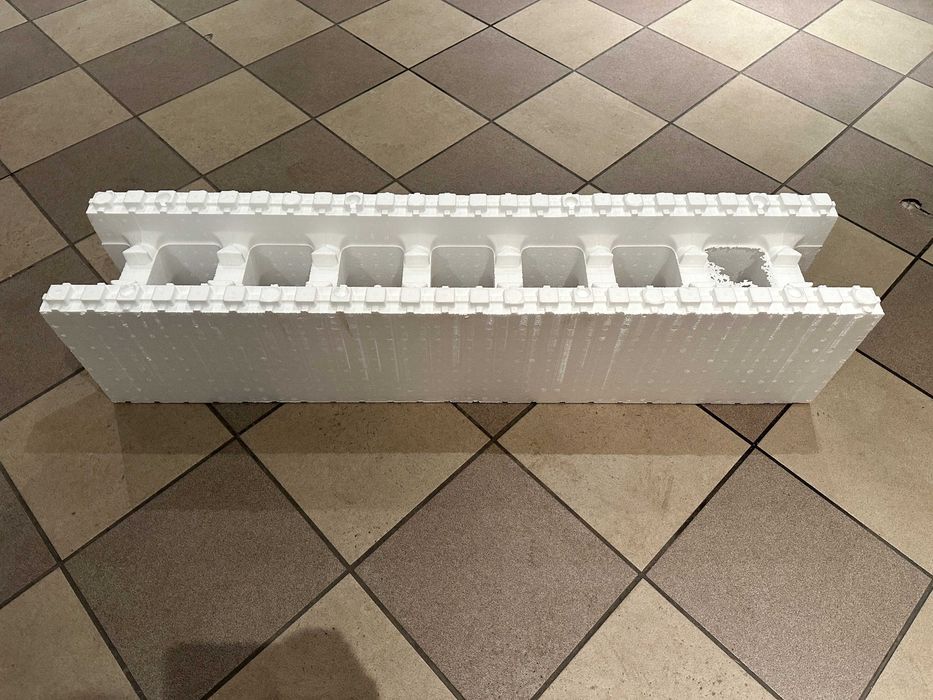 Bloczki Styropianowe 120cm x 25 x 25cm LEGO szalunek Płot Garaż Basen