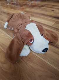 Pluszowy Basset Hound pies gończy Huggles pluszak piesek duży vintage
