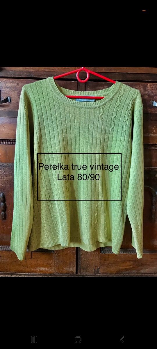 Perełka true vintage sweter rozmiar 38