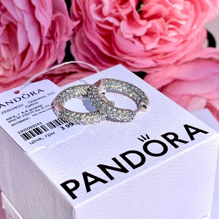 Сережки Пандора серьги pandora оригінальні нові