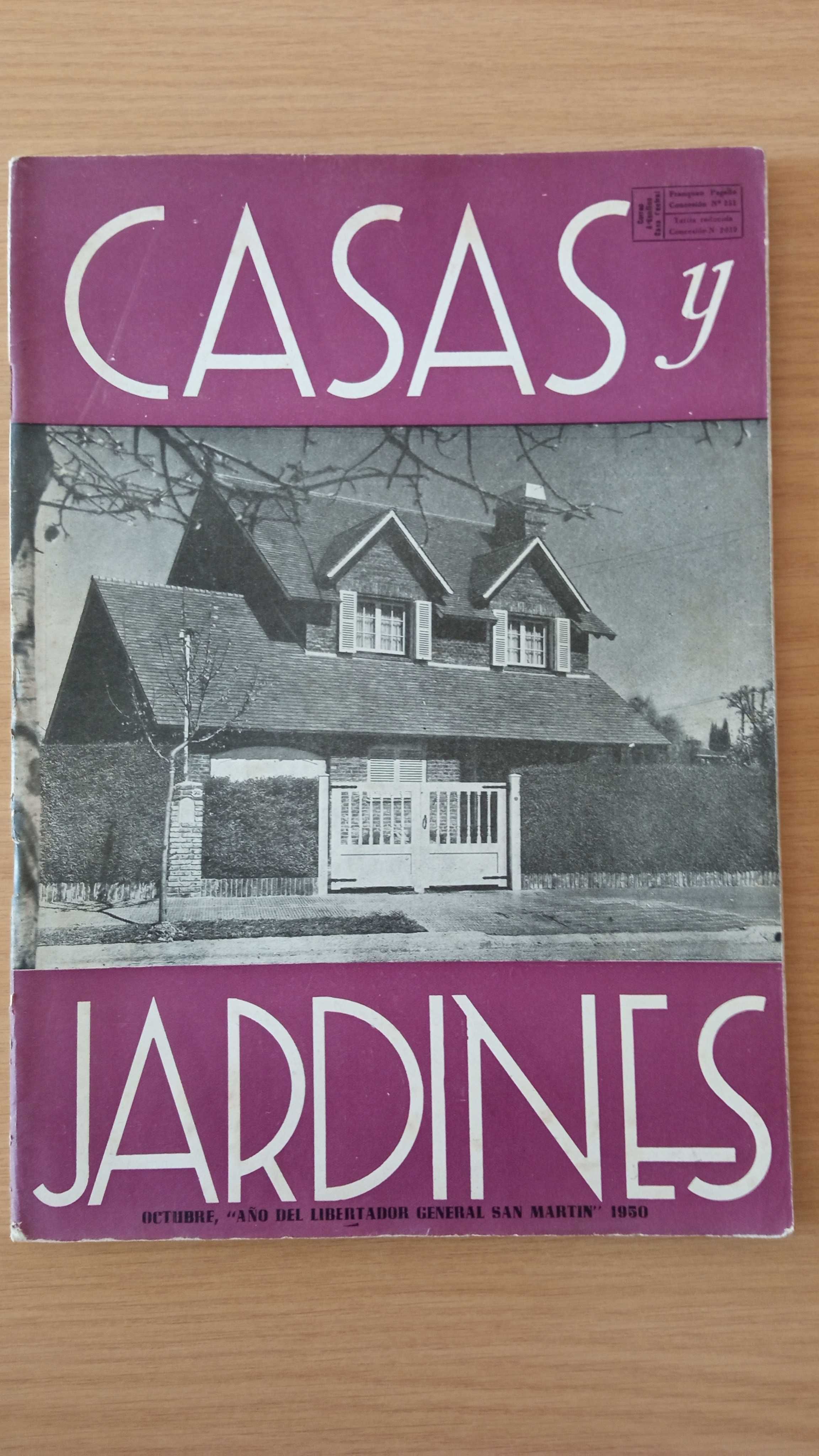 Casas y Jardines, anos 40/50, revistas antigas de decoração