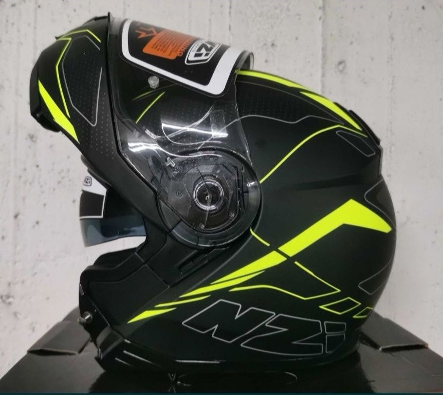 Capacete NZI Combi 2 Sword Fluor / Preto Matte ( NOVOS )