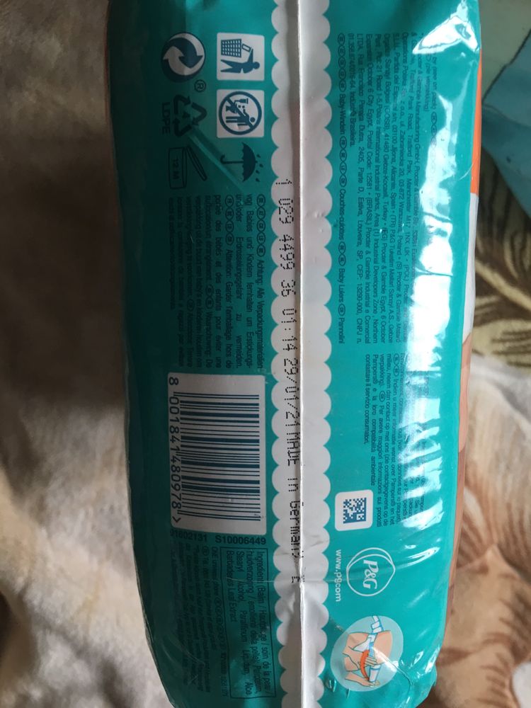 Памперси Pampers bаby dry 3 шт