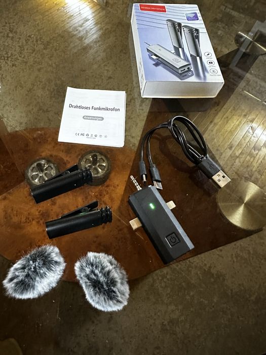 Міні бездротовий петличний мікрофон 3 в 1