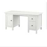 Biurko Ikea Hemnes duze biale lite drewno