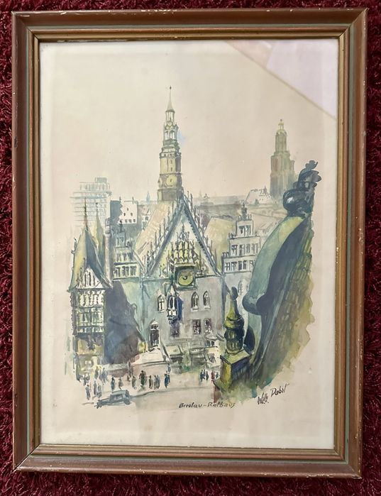 Akwarela Breslau - Wrocław