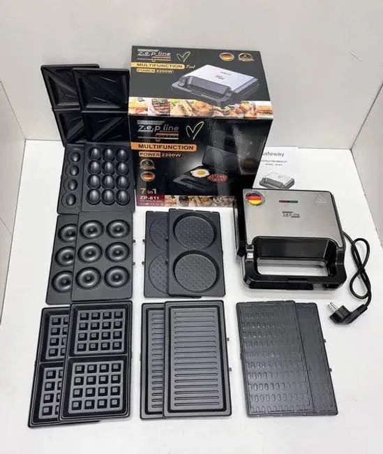 НОВА! Вафельниця мільтимейкер 7в1 Zipline ZP-811 2200W