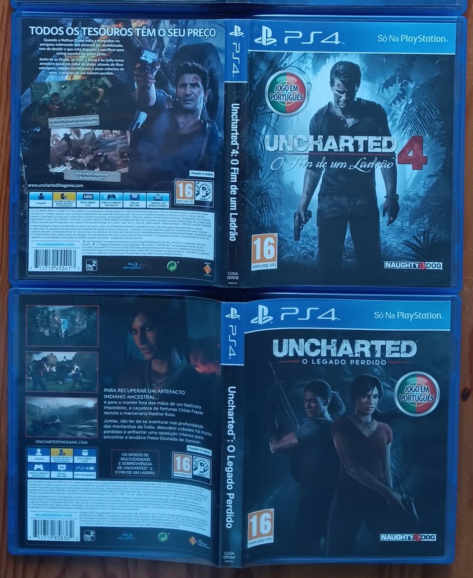 Colecção 5 Jogos UNCHARTED PlayStation 4