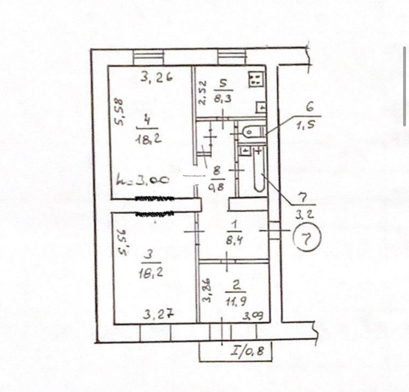 Продам 3х.квартиру на пр.Мануйловском, Воронцова.