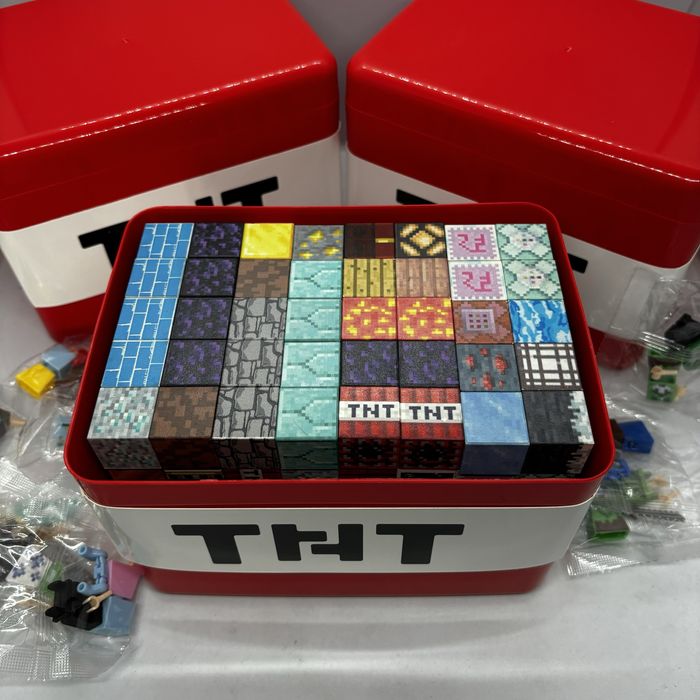 200ШТ+8 Конструктор магнітний подарунковий бокс майнкрафт тнт TNT блок