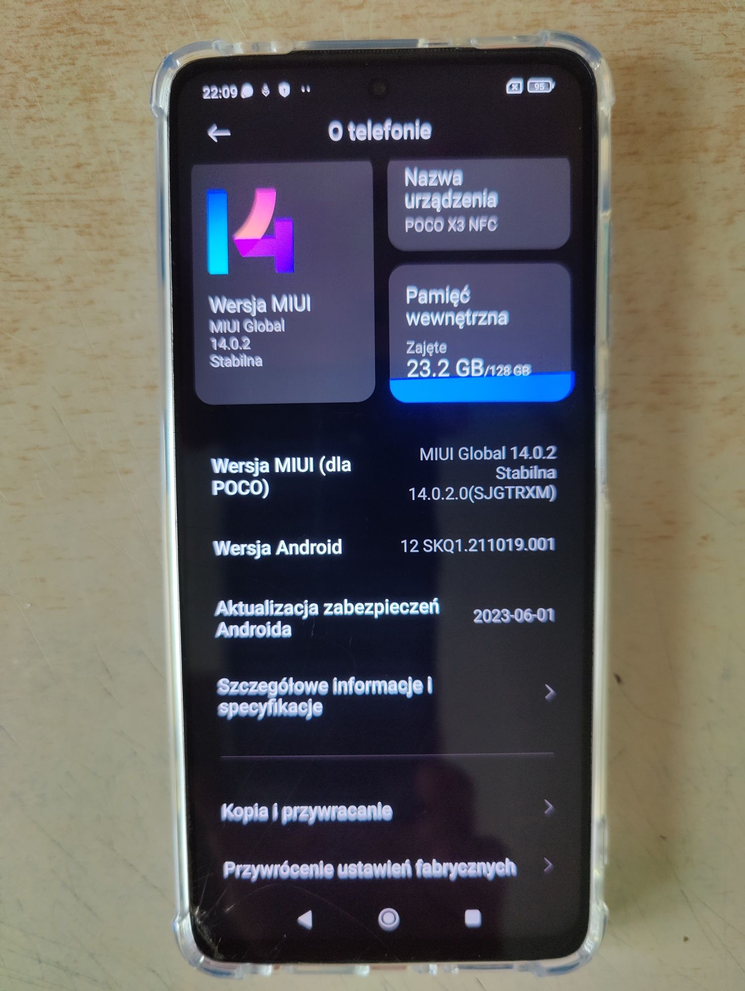 Sprzedam smartfon Xiaomi Poco x3 6/128 NFS. Stan BDB