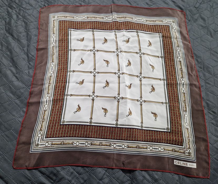 Вінтажна шовкова хустка Celine