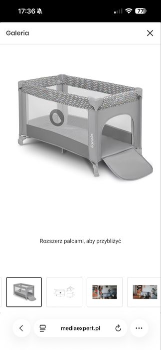 Lożeczko turystyczne lionelo szare