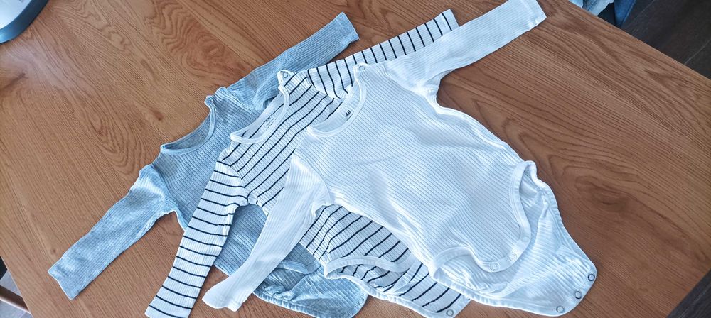 Body prążkowane długi rękaw H&M rozmiar 74