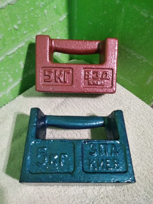 Гиря вагова залізна  5 кг, 2 кг, 1 кг, 0,5 кг, 0,2 кг