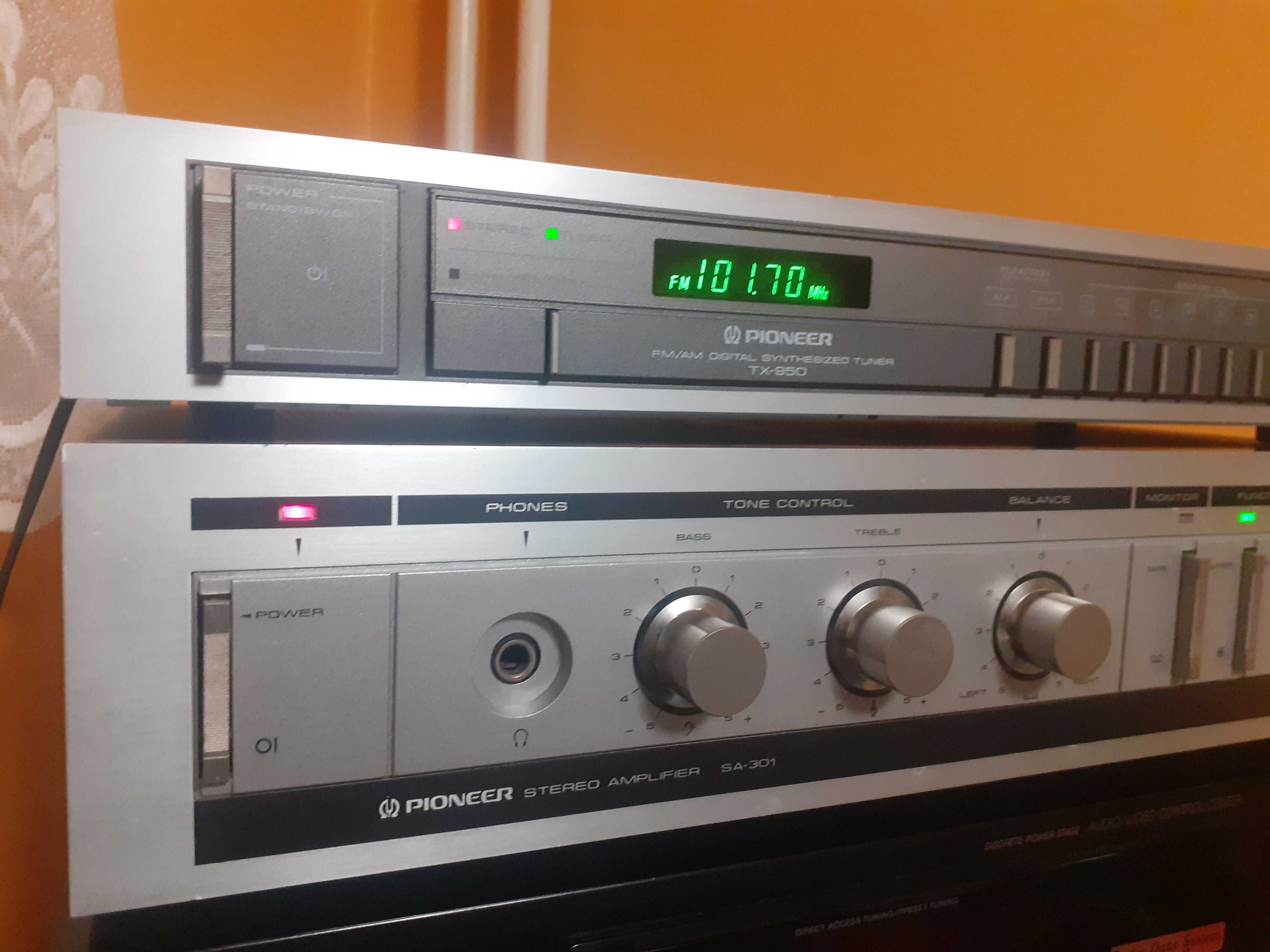 Wzmacniacz Hi Fi Pioneer SA-301 + tuner radiowy Pioneer TX-950 Vintage