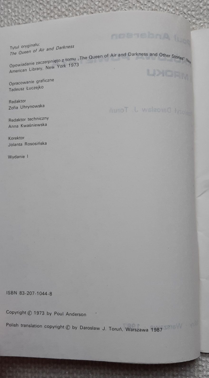 Książka "Królowa powietrza i mroku "Anderson
