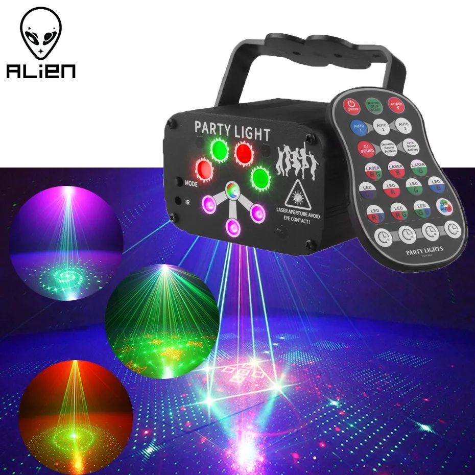 Лазерный диско-проектор Alien 8 Hole 4000mAh
