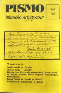 Pismo literacko-artystyczne 1983 nr 7-8
