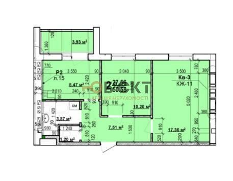 Продаж 2-кімнатної квартири ЖК Миру-3, Будинок зданий 51 м²!