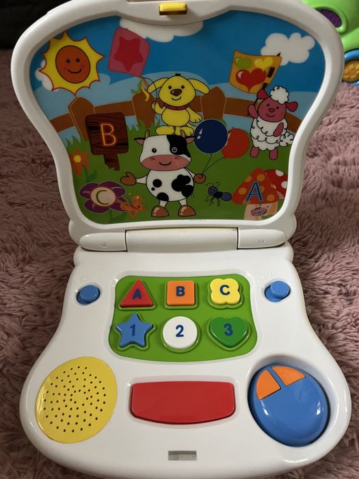 Laptop komputer muzyczny edukacyjny zabawkowy krówka
