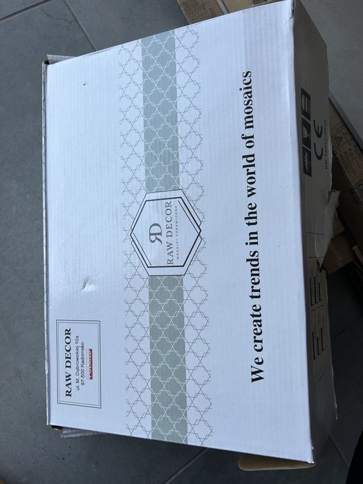 Płytka Jodełka XL Biała Matowa