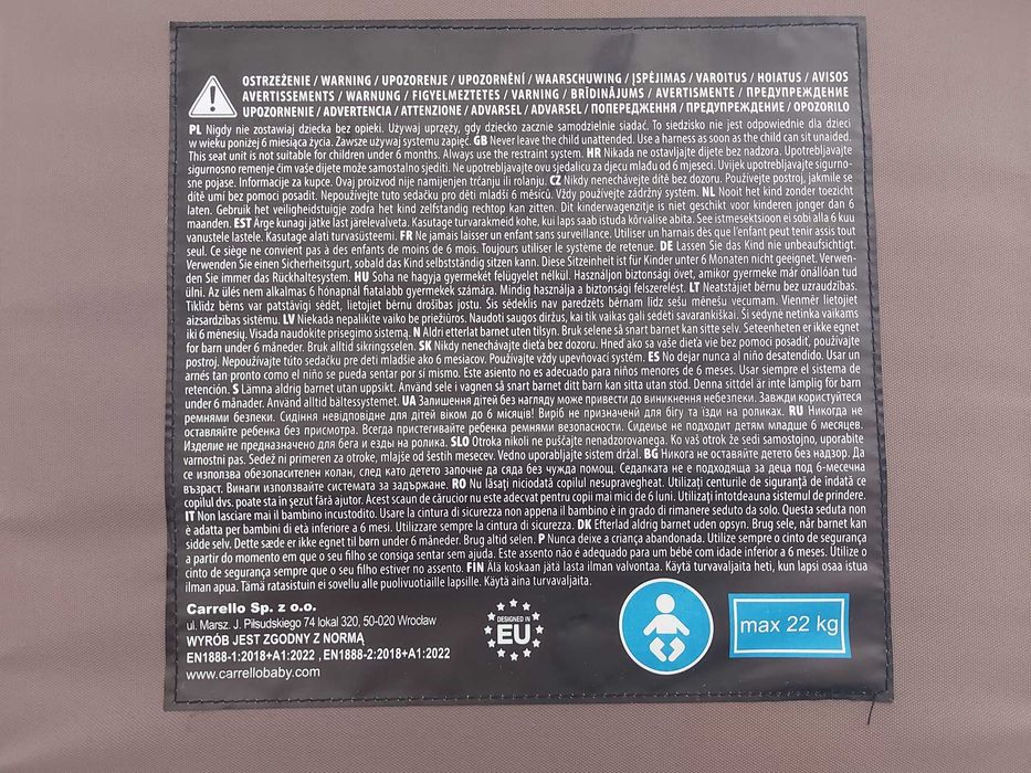 Wózek Spacerowy Carrello Bravo Carbon / Jak Nowy