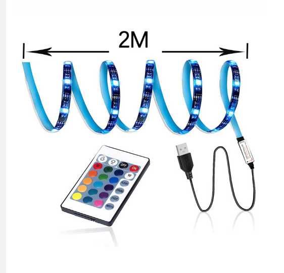 Taśma kolorowa LED 2m USB