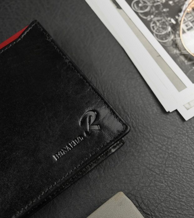 poziomy portfel męski z bezpieczną sekcją na karty - ronaldo