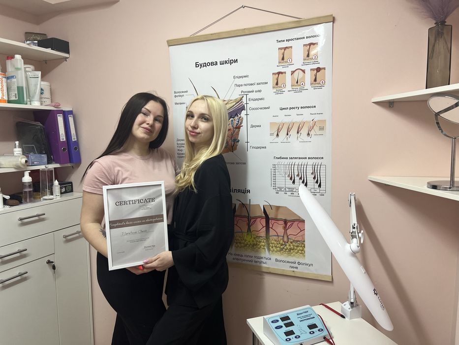 Обучение  Электро Электроэпиляция  навчання з електроепіляція