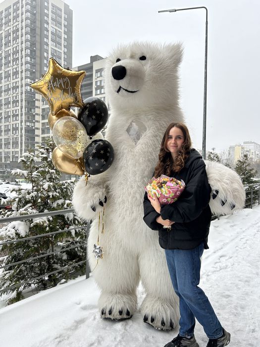 Ведмідь аніматор/ мішка аніматор медведь белый Киев Пес патрон