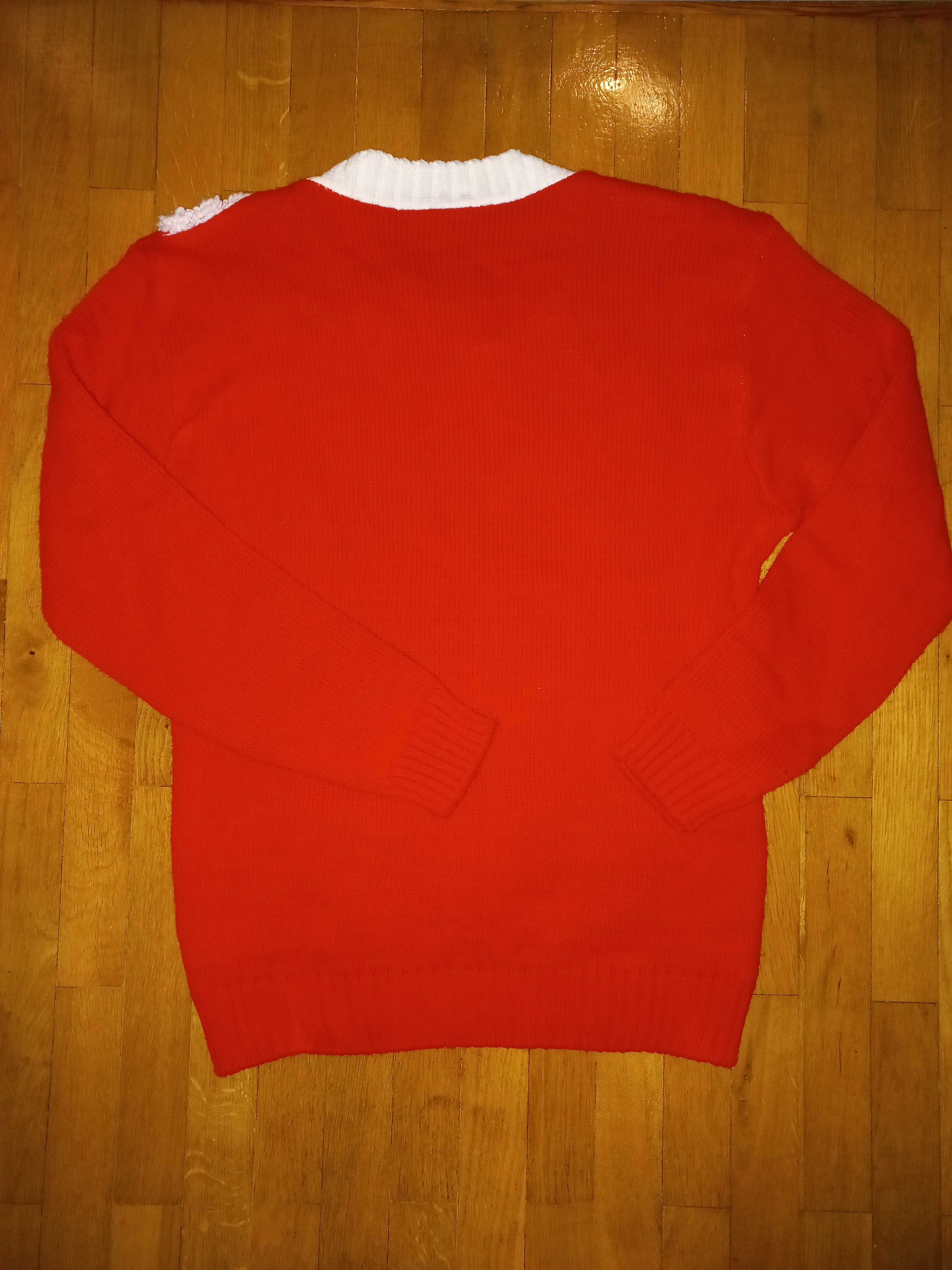 Czerwony sweterek świąteczny S/M
