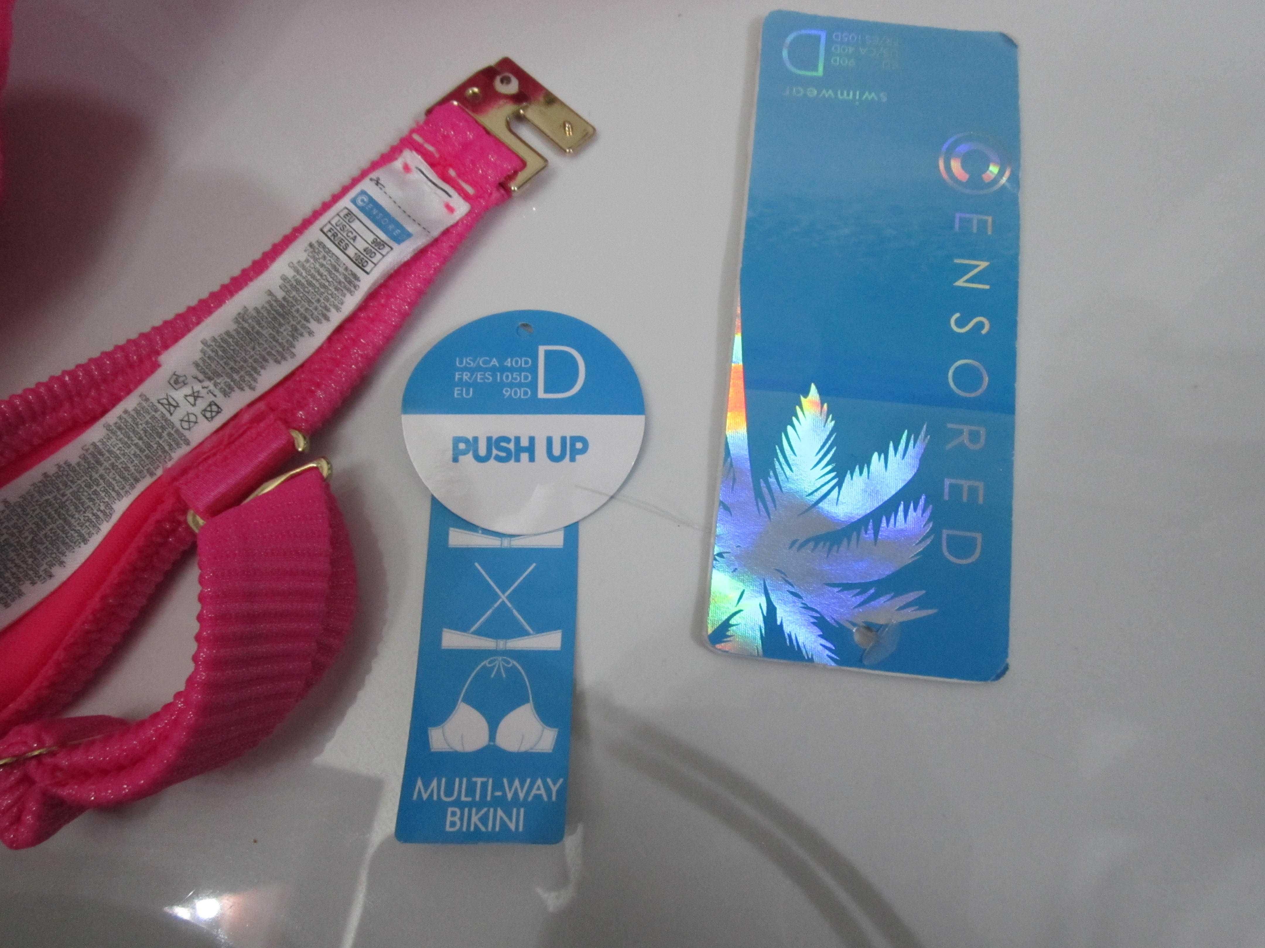 New Yorker push up Censored nowy strój biustonosz 90D diamenty