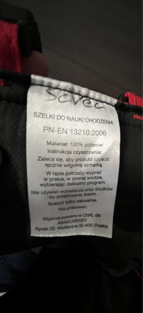 Szelki asekuracyjne do nauki chodzenia