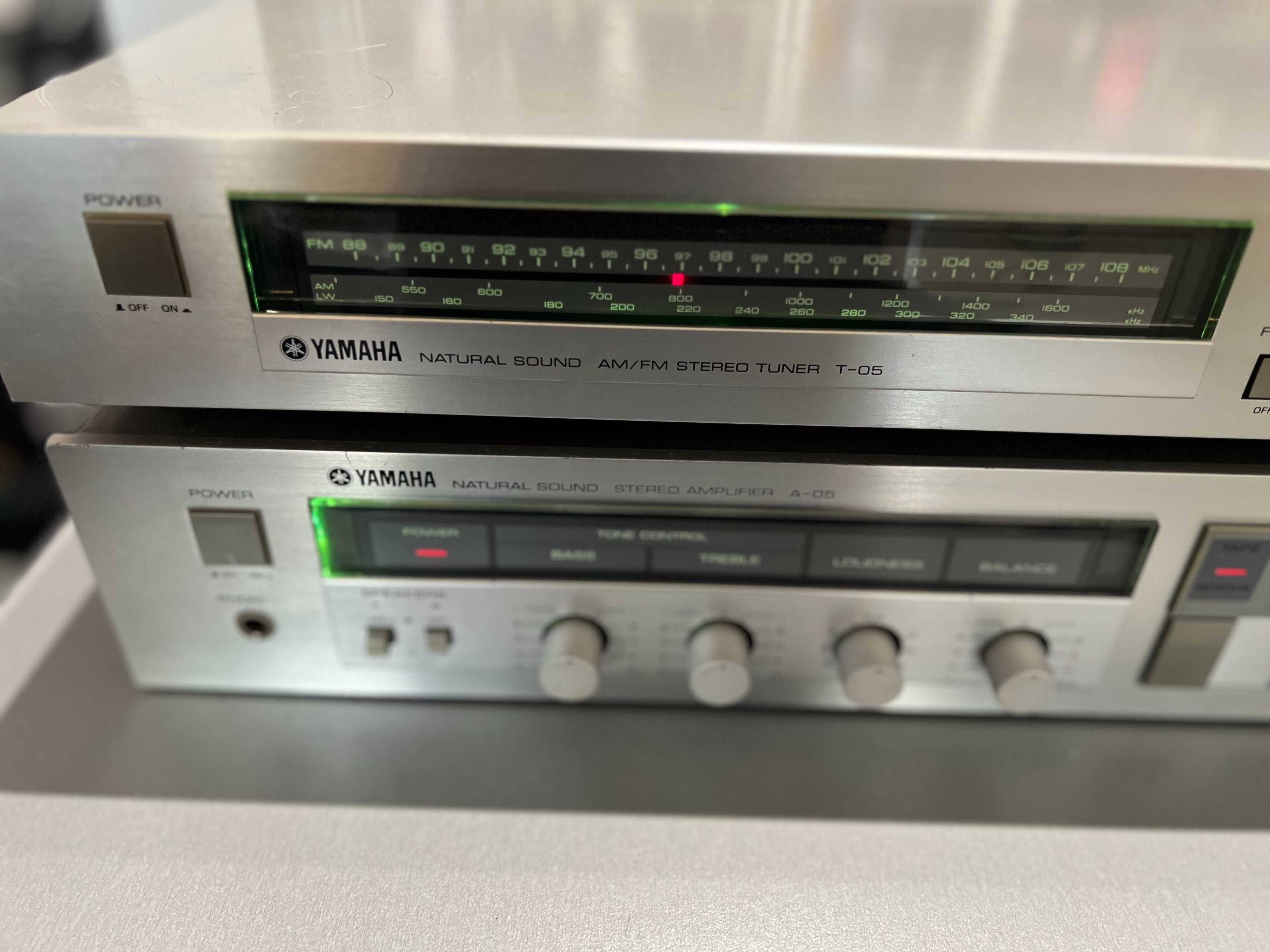 Parapety Yamaha A-05 wzmacniacz + T-05 tuner radiowy