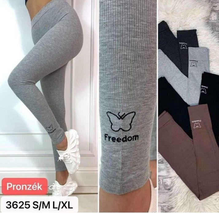 Nowe legginsy prążek czarny r. S/M