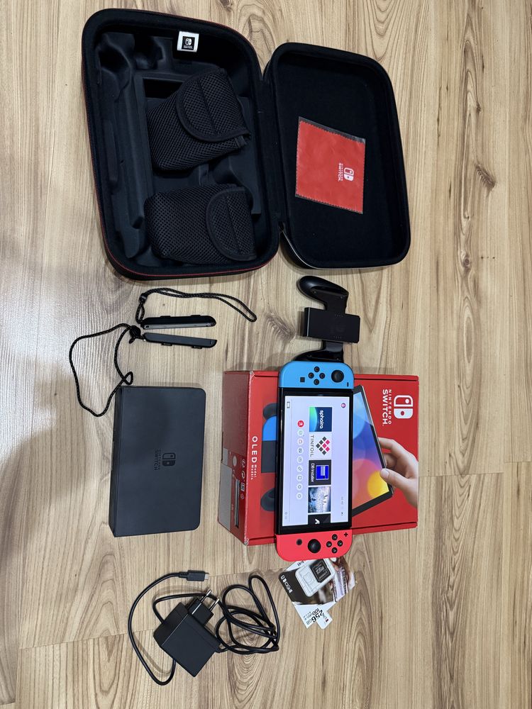 Przerobiona Nintendo Switch Oled 256gb CFW Atmosphere Picofly RP2040