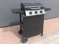 NOWY Grill Gazowy 3-Palnikowy 8,4KW Termometr 2 Półki+WĄŻ Z REDUKTOREM