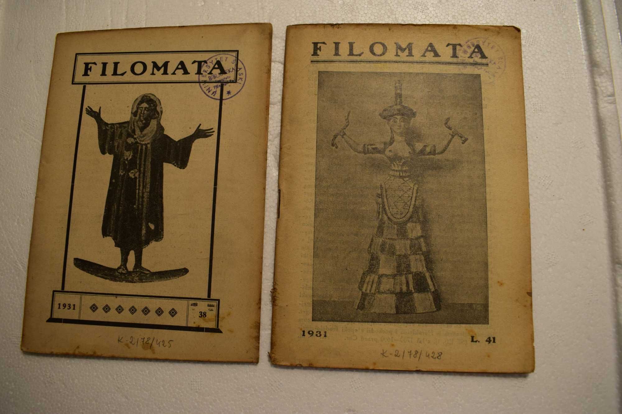 Filomata -  z  1931 , wydawnictwo Lwowskie - 15 egzemplarzy .