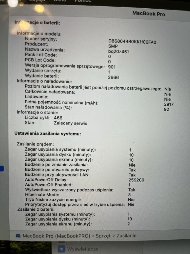 MacBook PRO (2018r) a1708 i5 8GB 128HDD