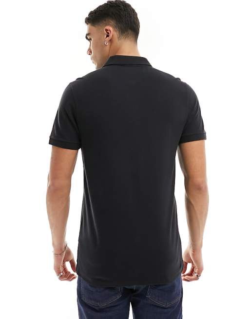 Koszulka polo czarna Abercrombie & Fitch L