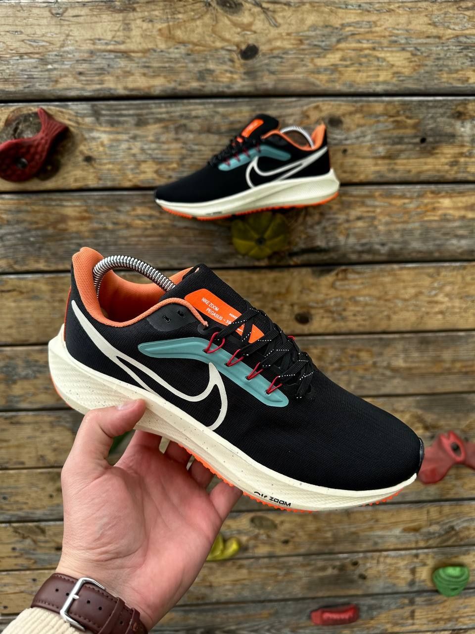 Кроссовки 41-45р Nike Zoom Pegasus Найк зум кросівки чорні білі