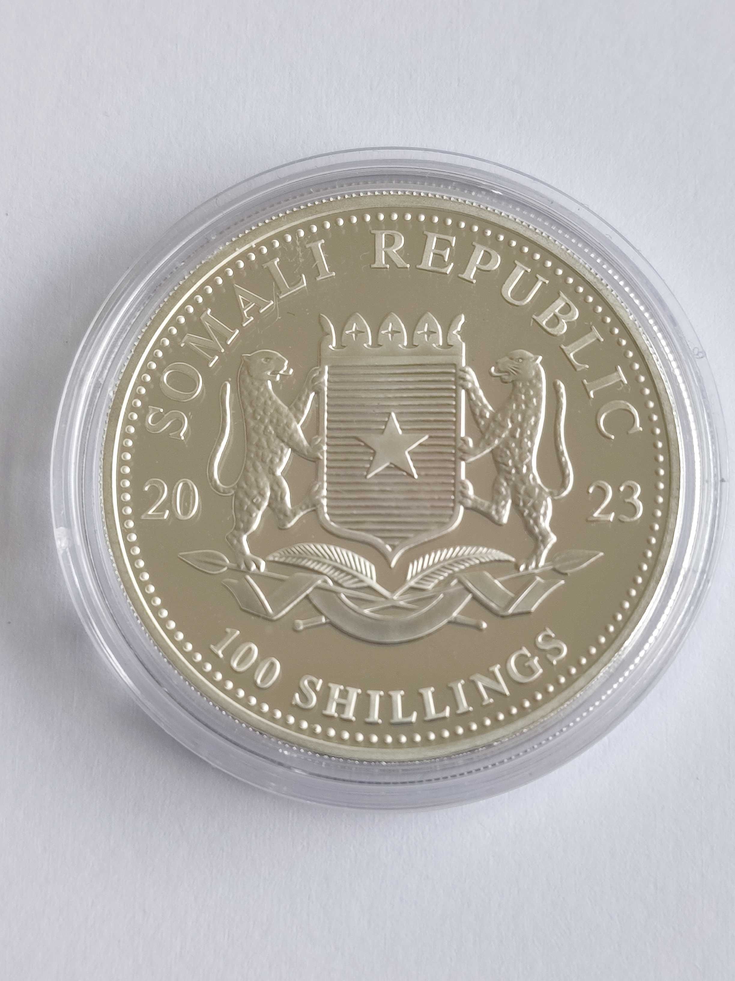 Серебряные монеты «ЛЕОПАРД – 1 УНЦИЯ» САМОЛИ 2022, 2023 год